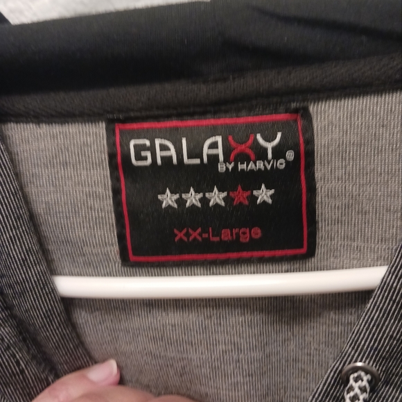 Galaxy By  HARVIC  Grey Black Full  Zip Hoodie Jacket  XXL  Sweater Mens - Picture 7 of 9